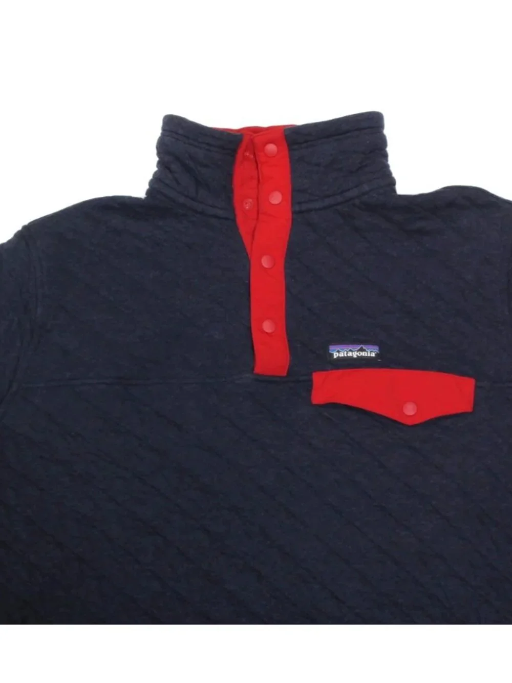 Patagonia Men's Organic Cotton Quilt Snap-T Pullover Navy Blue sz Medium /613